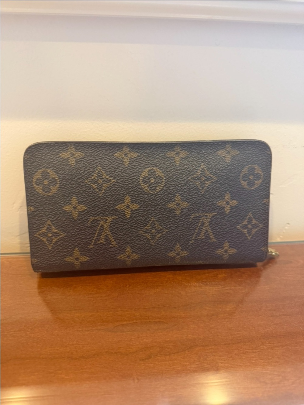 Canvas Zip-Around Wallet with Signature Monogram
